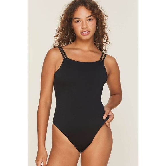Andie Other - Andie Swim The Rockaway One Piece Swimsuit Bathing Suit Black Size L NWT